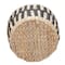 Household Essentials 20" Black & Natural Cattail & Paper Pillar Basket